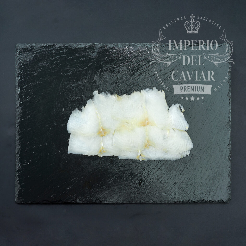 Fletán(Hippoglossus stenolepis) ahumado cortado (Congelado)